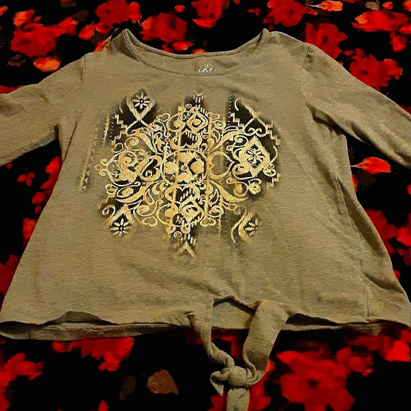 Gray long sleeve shirt from justice - Picture 1 of 1